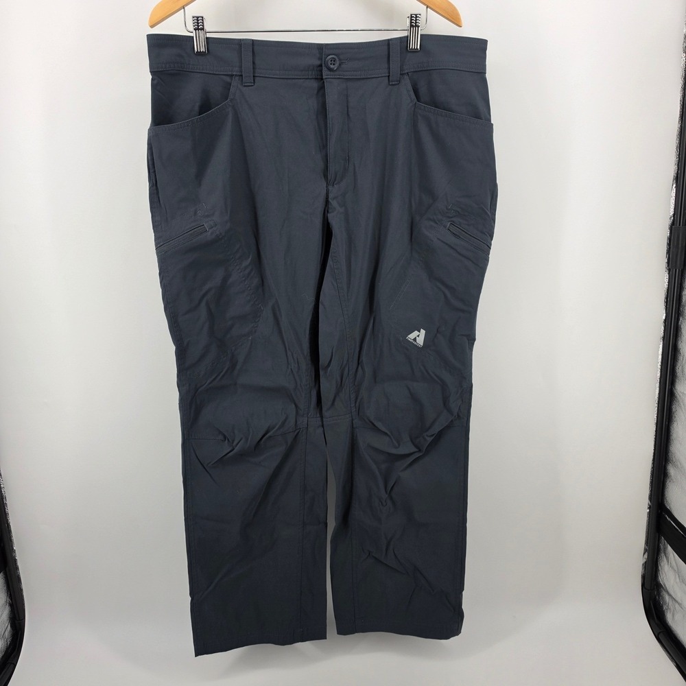 Eddie Bauer First Ascent Guide Pro Pants Mens 38x30 Gray Nylon Stretch Hiking